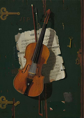 Violin and Sheet Music Still Life