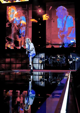AC/DC performing live on stage