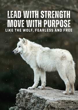 Wolf with Motivational Text