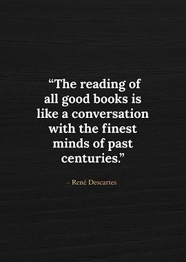 Descartes Quote on Reading Books
