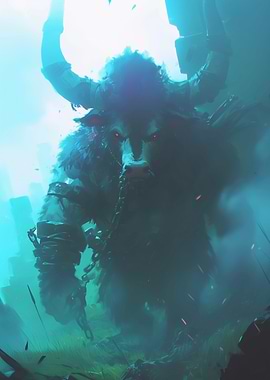 Minotaur Fantasy Creature Digital Art