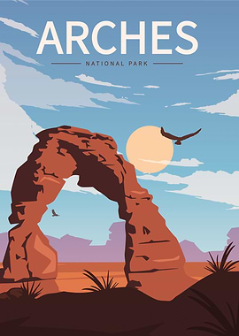Arches National Park Travel Poster