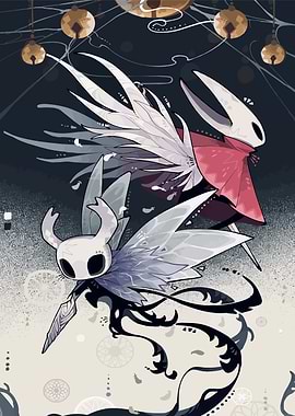 Hollow Knight characters digital art