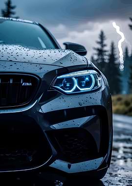 BMW M2 on a Rainy Day