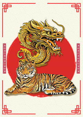 Tiger and Dragon Illustration