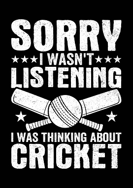 Sorry Thinking About Cricket