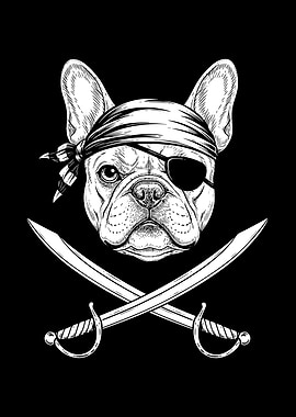 Pirate Dog with Swords