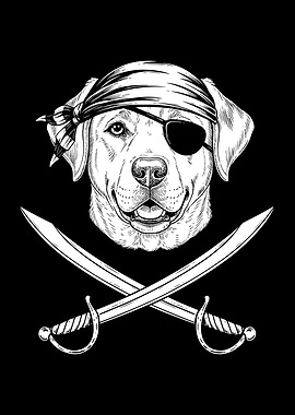 Dog Pirate with Swords