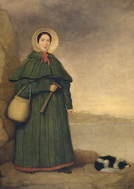 Woman with Hammer and Dog Painting