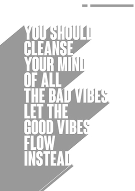 Cleanse Your Mind Inspirational Text Art