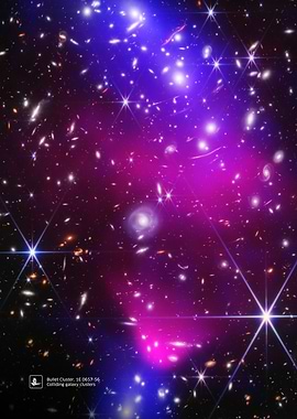 Bullet Cluster, 1E 0657-56 / Colliding galaxy clusters