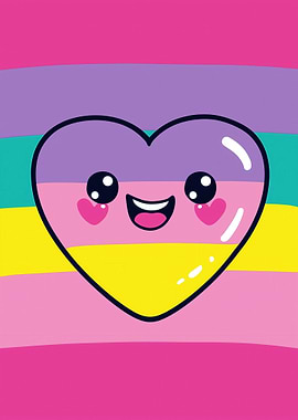 Cute Rainbow Heart