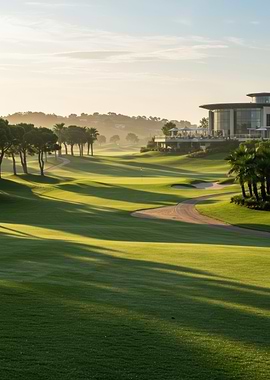 Scenic Golf Course at Sunrise