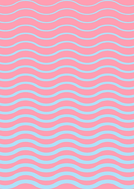 Pink and Blue Wave Pattern