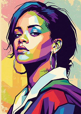 Rihanna Pop Art Portrait