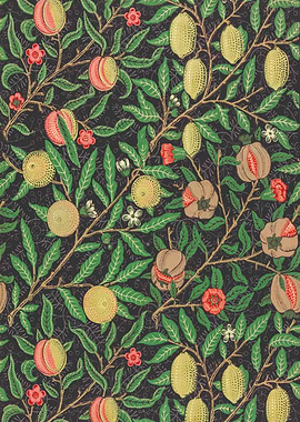 Vintage Fruit and Floral Pattern