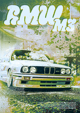 BMW M3 Car Poster