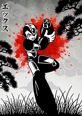 Mega Man X Japanese Style Art