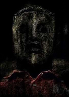 Masked Figure in Dark Setting