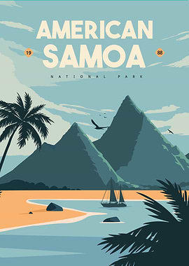 American Samoa National Park Illustration