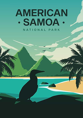 American Samoa National Park Illustration