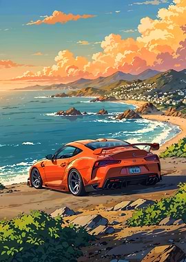 Orange Supra by the Coast