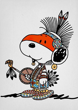 Snoopy as Native American Chief