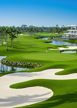 Lush Green Golf Course Landscape
