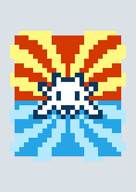 Pixel Art Alien Invasion Graphic