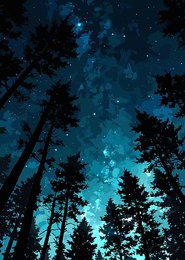 Starry Night Forest Canopy