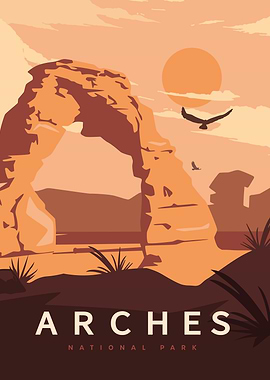 Arches National Park Travel Poster