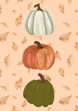 Fall Pumpkins Wall Art
