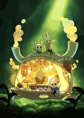 Hollow Knight Tea Shop Illustration