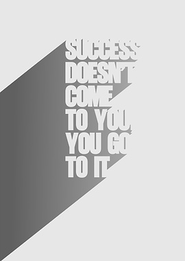 Success Motivation Quote Minimalist Art