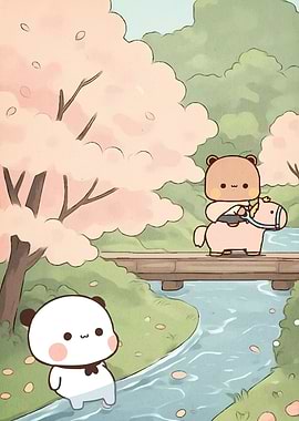 Cute Bear Panda Spring