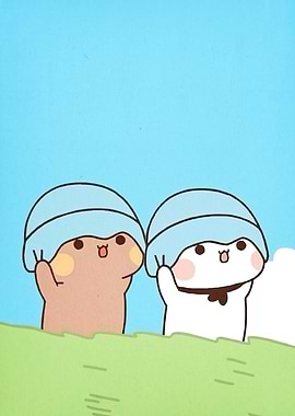 Two Cute Cartoon Characters