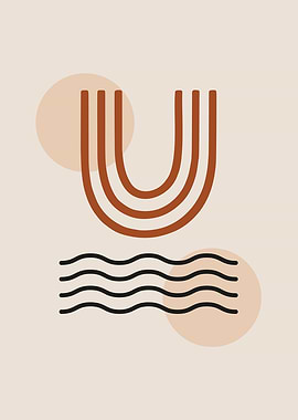 Minimalist Arch and Wavy Lines