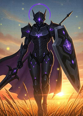 Armored Warrior Purple Accents
