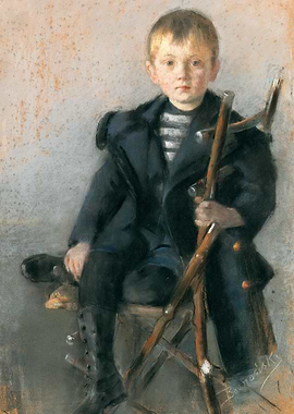 Portrait of a Boy with Coat