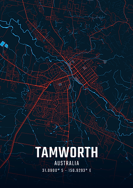 Tamworth City Map