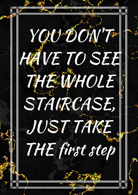 Inspirational Quote on Marble Background