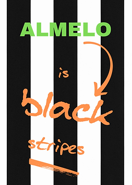 Almelo is black stripes poster