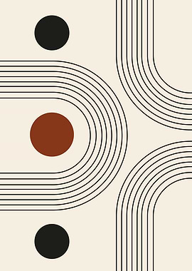 Abstract Arches with Circles and Lines