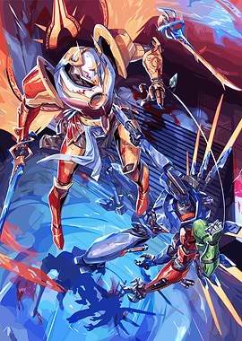 Robotic Warriors in Dynamic Battle Scene