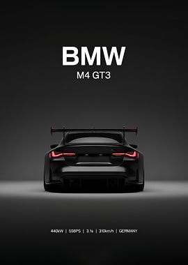 BMW M4 GT3 Rear View