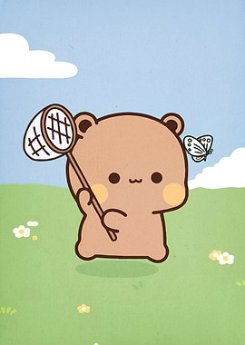 Cute Bear Butterfly