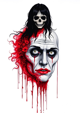 Crimson Phantom – Dark Fantasy Horror Illustration