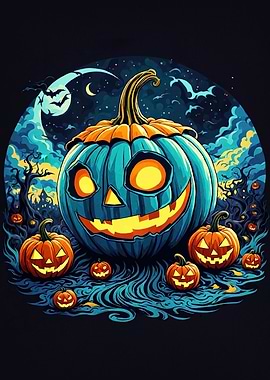 Halloween Pumpkins Spooky Night
