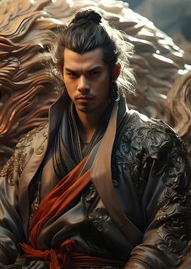 Asian Warrior Portrait