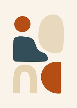 Scandinavian Abstract Art Shapes